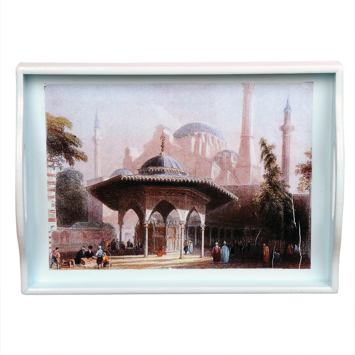 Tepsi İstanbul Ahşap 31x23x5