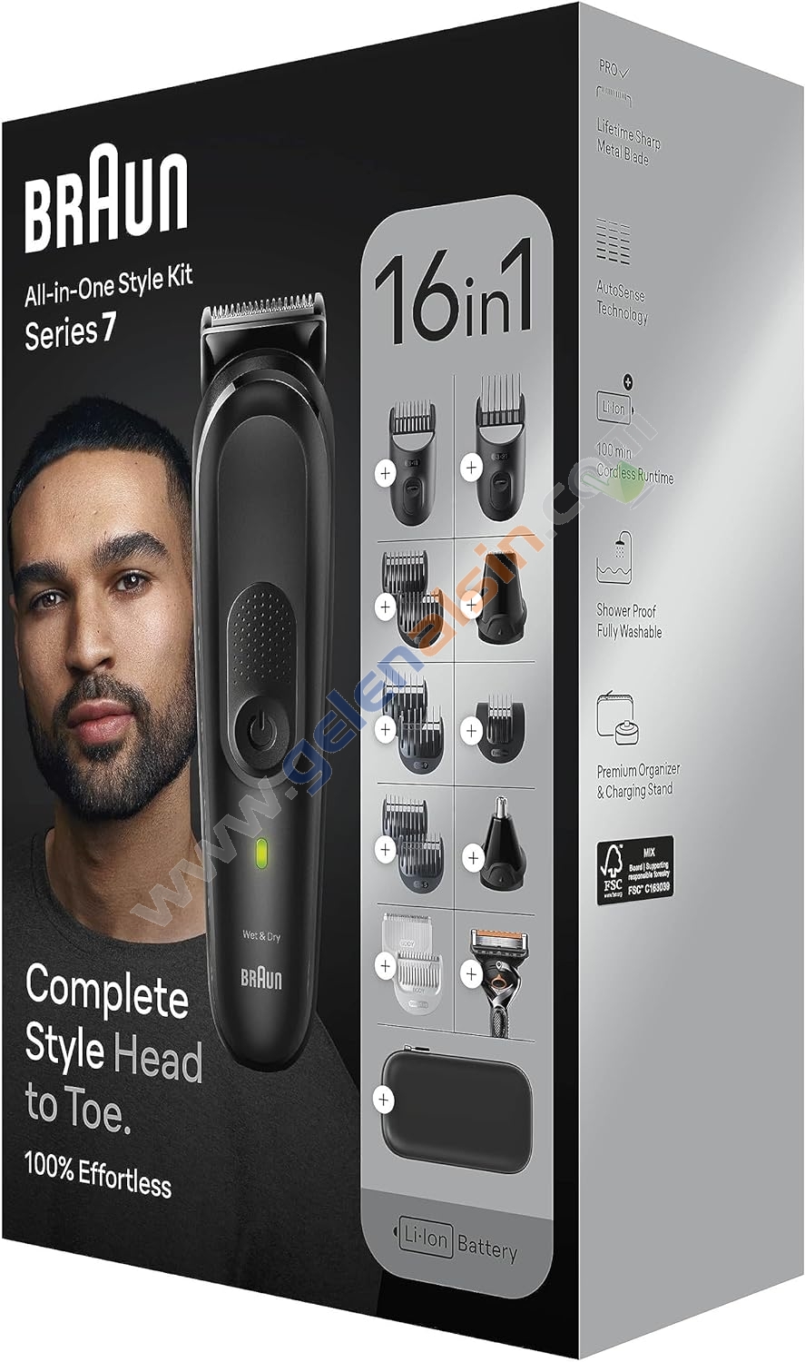  Braun Series 7 MGK7470 Hepsi Bir Arada Şekillendirme Seti, 16’sı 1 Arada Erkek Bakım Kiti