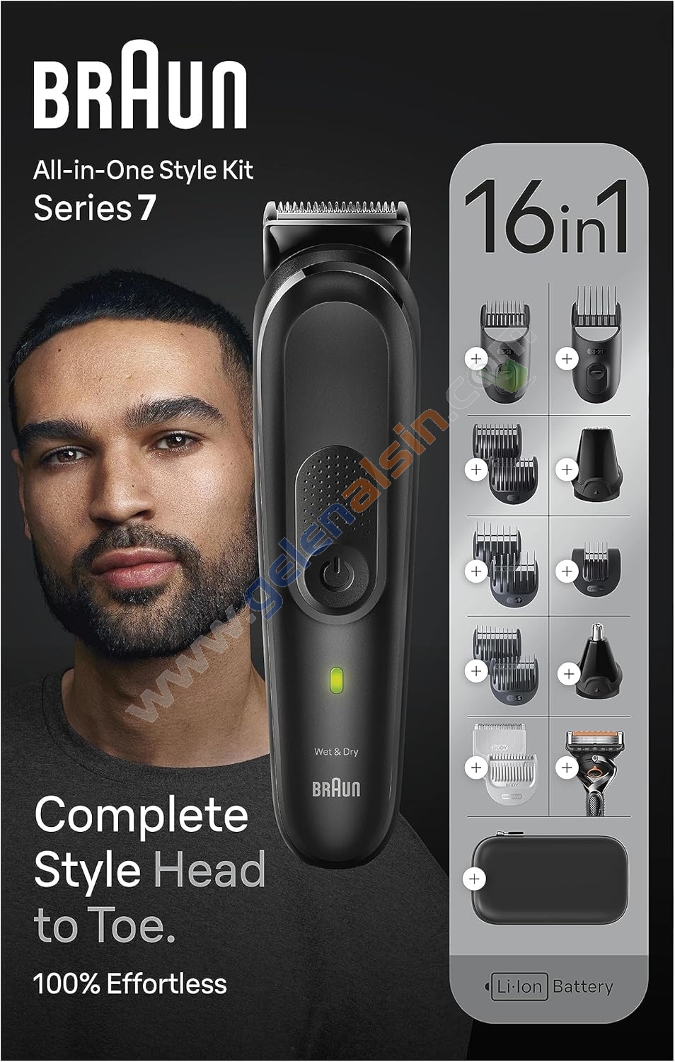  Braun Series 7 MGK7470 Hepsi Bir Arada Şekillendirme Seti, 16’sı 1 Arada Erkek Bakım Kiti