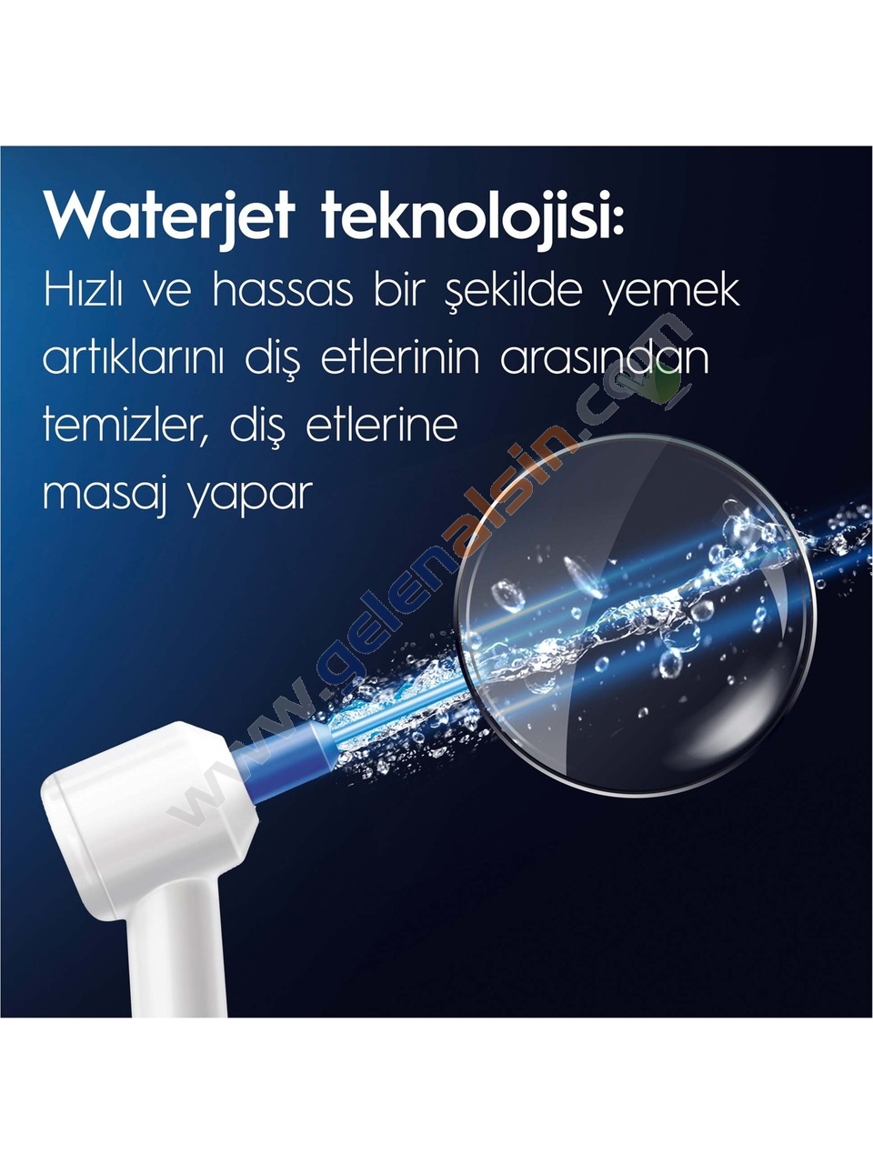 Oral-B Ağız Sağlığı Merkezi Ağız Duşu - Ağız duşu, 1 Oxyjet Başlığı, 1 Su Jeti Başlığı